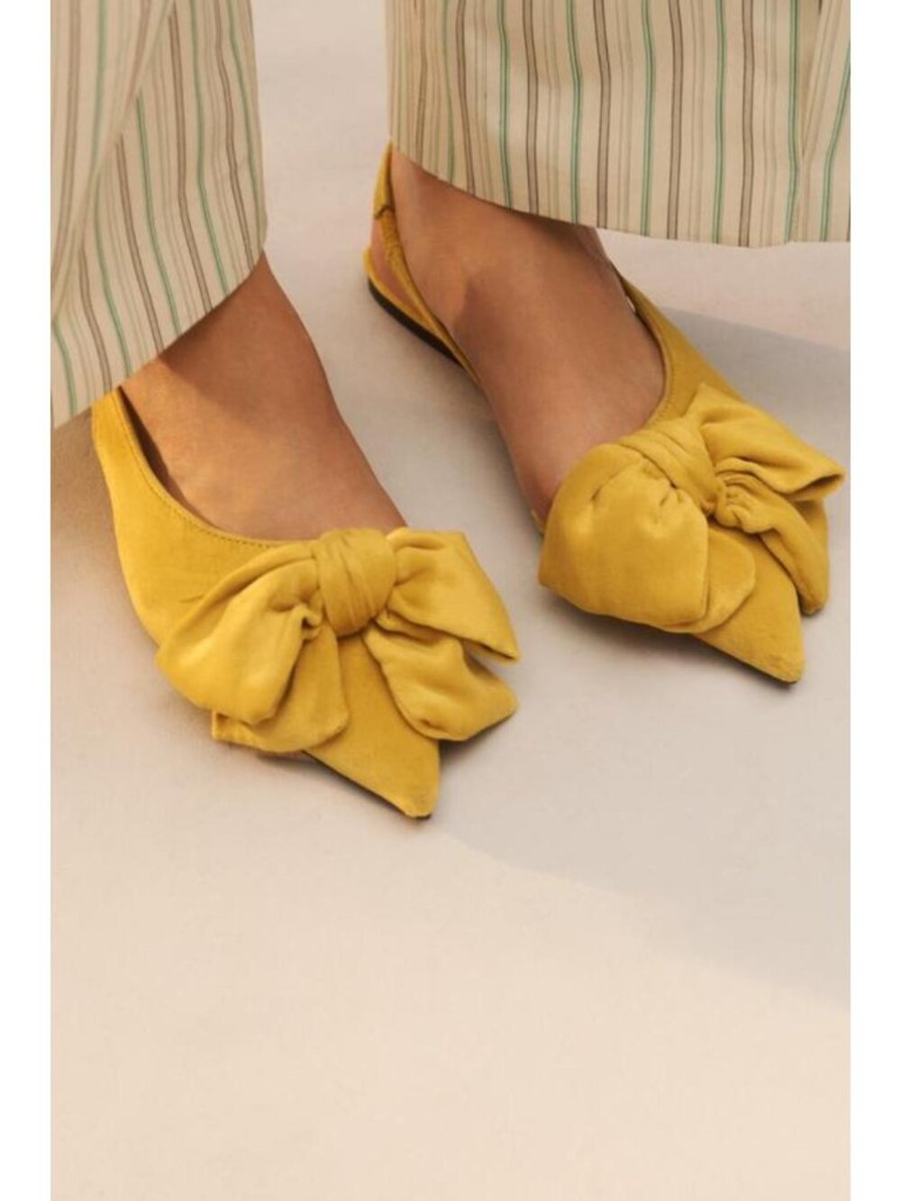 ZARA LIMITED EDITION SLINGBACKS WITH LARGE BOW - Picture 4 of 8